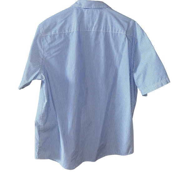 📌Croft & Barrow Men’s Short Sleeve Button-Down Shirt Blue White Pinstripe XL - Picture 3 of 6